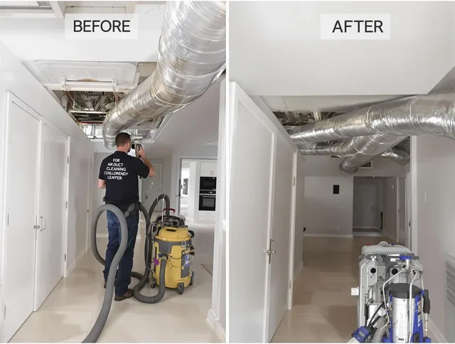 Swansea Air Duct Cleaning professional performing thorough air duct cleaning in Swansea
