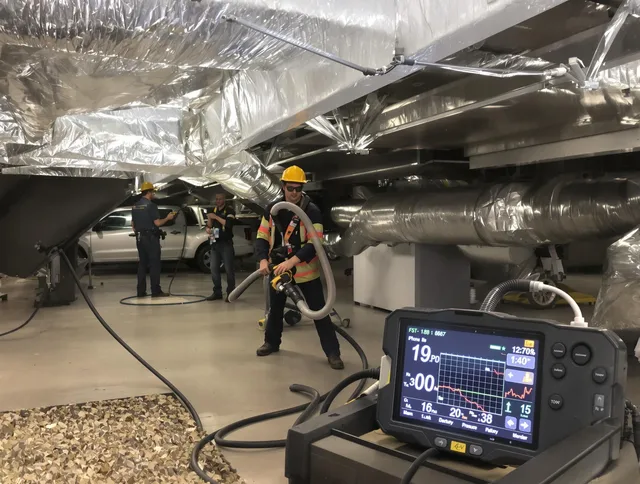 Professional negative pressure duct cleaning by Swansea Air Duct Cleaning in Swansea